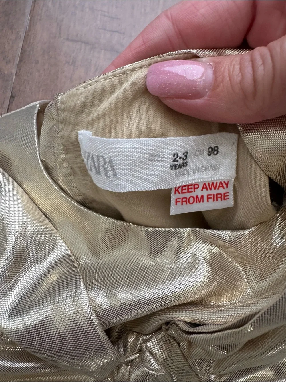 Zara girls’ gold